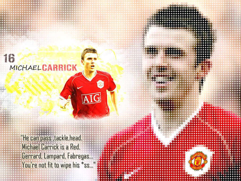 Wallpaper Manchester United Player Michael Carrick