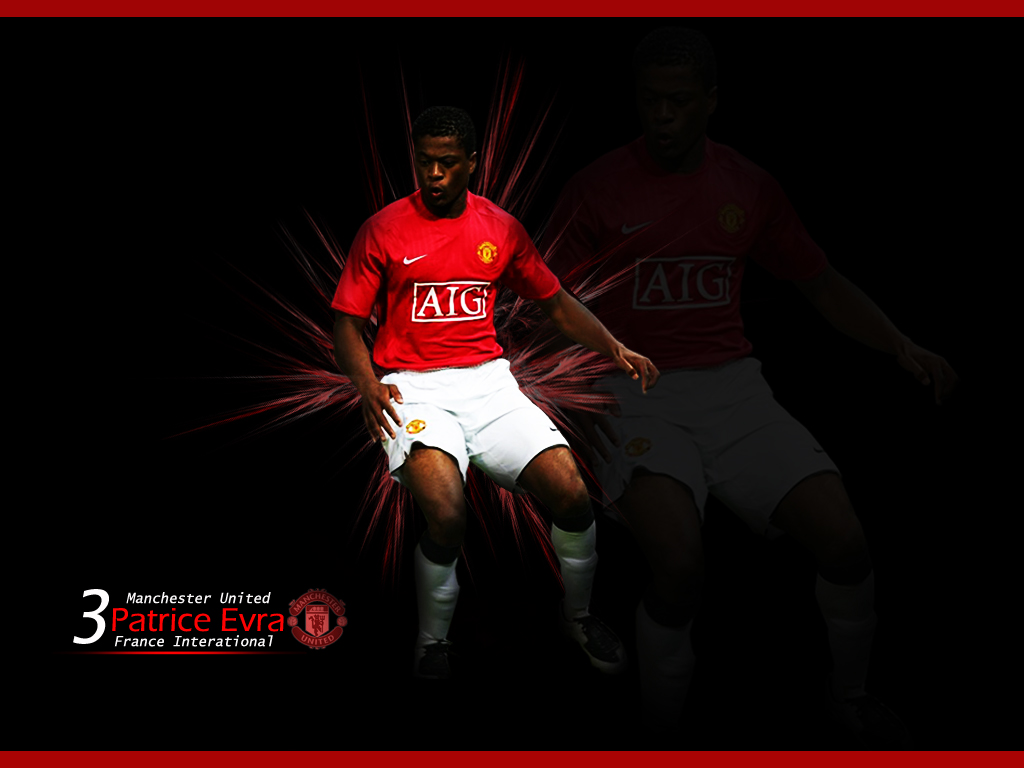 Wallpaper Manchester United Player Patrice Evra